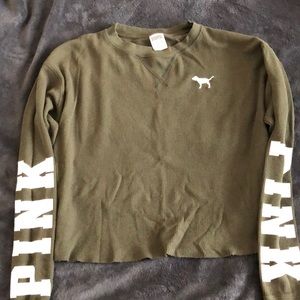 PINK Victoria’s Secret olive green thermal small